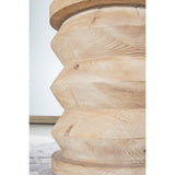 Pine Wood Cylindrical Accent Table | Living Essentials Pier