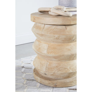   Pine Wood Cylindrical Accent Table | Oroa.com