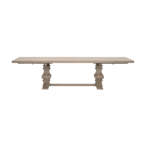 Extendable Gray Oak Dining Table | Living Essentials Monastery – front view