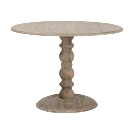 Gray Pine Round Dining Table | Living Essentials Chelsea