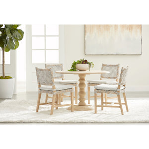   Gray Pine Round Dining Table | Oroa.com