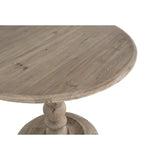 Gray Pine Round Dining Table | Living Essentials Chelsea