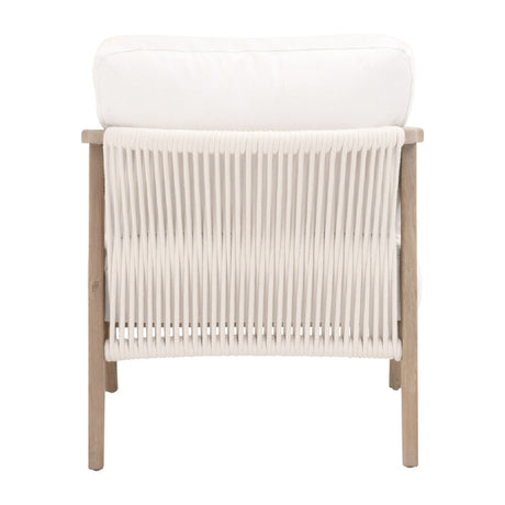 Oak Framed White Cushion Club Chair | Living Essentials Harbor