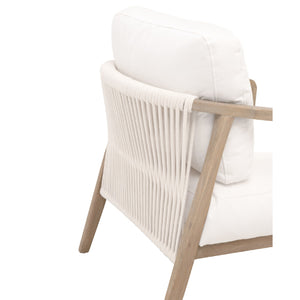   Oak Framed White Cushion Club Chair | Oroa.com