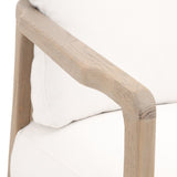 Oak Framed White Cushion Club Chair | Living Essentials Harbor
