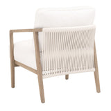 Oak Framed White Cushion Club Chair | Living Essentials Harbor