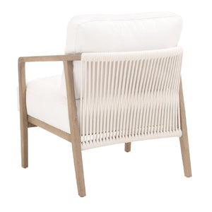   Oak Framed White Cushion Club Chair | Oroa.com