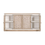 4-Door Woven Style Oak Sideboard | Living Essentials Weave