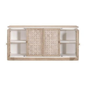   4-Door Woven Style Oak Sideboard | Oroa.com