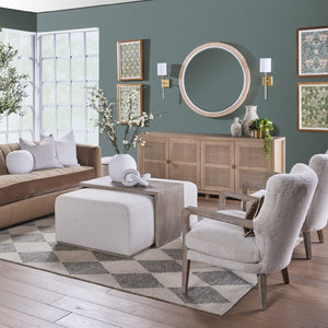   4-Door Gray Cane Media Sideboard | Oroa.com