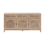 Smoked Gray Oak Media Sideboard | Living Essentials Cane