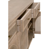 Smoked Gray Oak Media Sideboard | Living Essentials Cane