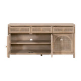 Smoked Gray Oak Media Sideboard | Living Essentials Cane