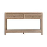 Gray Oak 2-Drawer Console Table | Living Essentials Cane