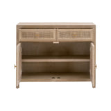 Smoked Gray Oak Media Cabinet | Living Essentials Cane