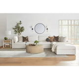 Gray Oak Round Coffee Table | Living Essentials Cane