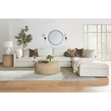 Gray Oak Round Coffee Table | Living Essentials Cane