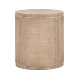 Gray Oak Cylindrical End Table | Living Essentials Cane