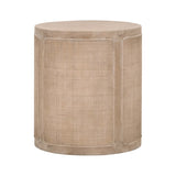 Gray Oak Cylindrical End Table | Living Essentials Cane