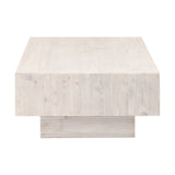 Whitewashed Pine Wood Coffee Table | Living Essentials Montauk