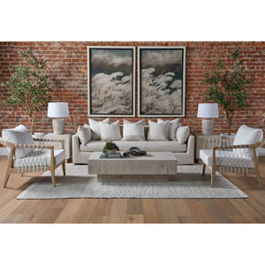   Whitewashed Pine Wood Coffee Table | Oroa.com