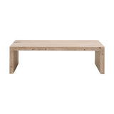 Natural Pine Wood Coffee Table | Living Essentials Reed