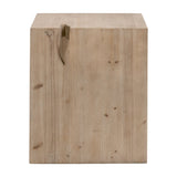 Natural Pine Wood End Table | Living Essentials Reed