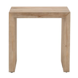 Natural Pine Wood End Table | Living Essentials Reed