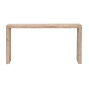 Natural Pine Wood Console Table | Living Essentials Reed – front view