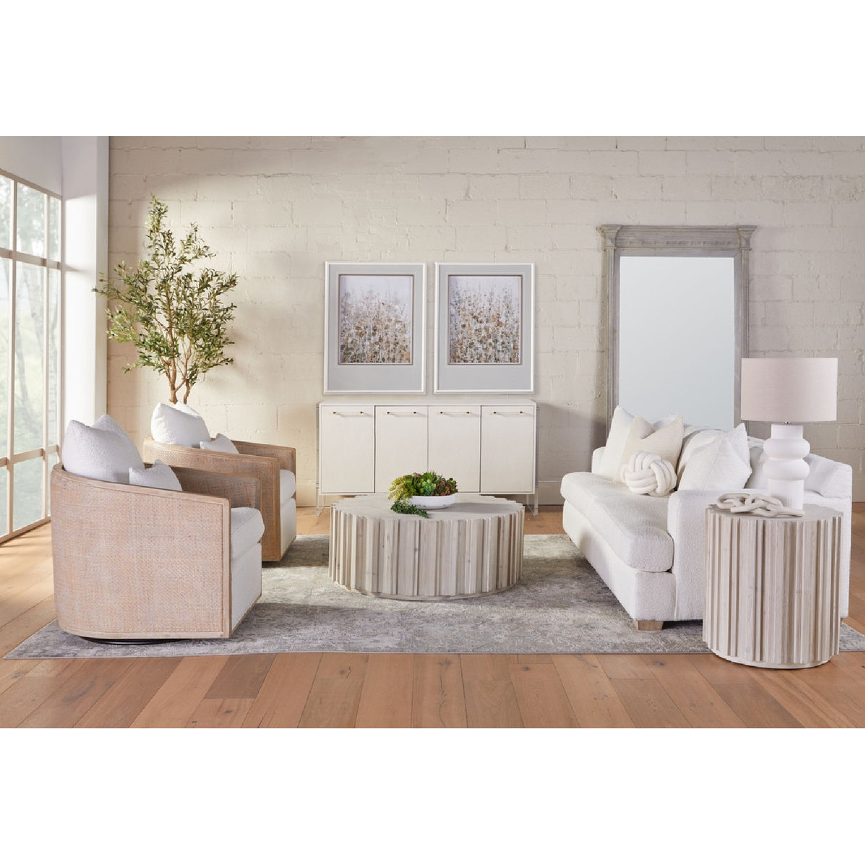   Whitewashed Pine Coffee Table | Oroa.com