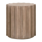 Fluted Pine End Table | Living Essentials Roma
