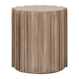 Fluted Pine End Table | Living Essentials Roma