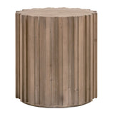 Fluted Pine End Table | Living Essentials Roma