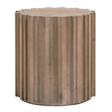 Fluted Pine End Table | Living Essentials Roma