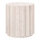 Fluted Pine End Table | Living Essentials Roma
