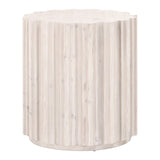 Fluted Pine End Table | Living Essentials Roma