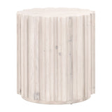 Fluted Pine End Table | Living Essentials Roma