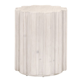 Fluted Pine Accent Table | Living Essentials Roma – front view