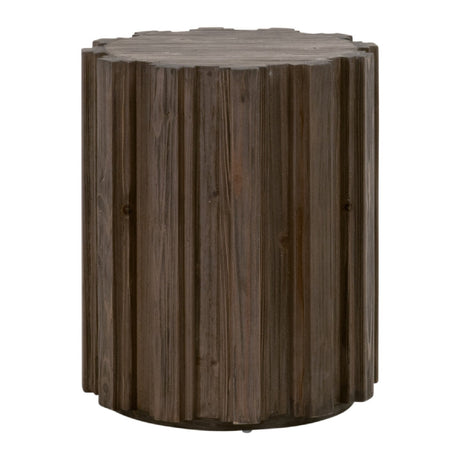 Fluted Pine Accent Table | Living Essentials Roma