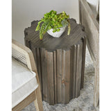 Fluted Pine Accent Table | Living Essentials Roma