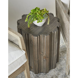   Fluted Pine Accent Table | Oroa.com
