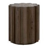 Fluted Pine Accent Table | Living Essentials Roma