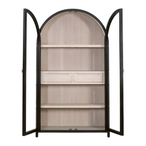   Black Birch Arched Display Cabinet | Oroa.com