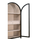 Black Birch Arched Display Cabinet | Living Essentials Toulouse
