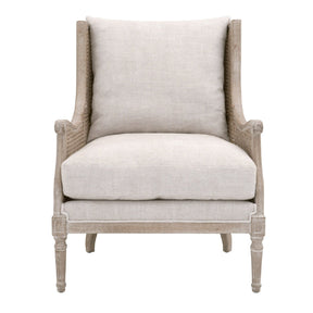 Natural Birch Wood Lounge Chair | Living Essentials Churchill – front view