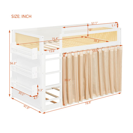 Wooden Bunk Bed with Storage | OROA Kids