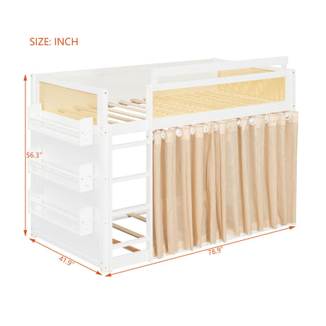 Wooden Bunk Bed with Storage | OROA Kids