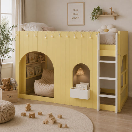 Yellow Full Size Loft Bed | OROA Kids