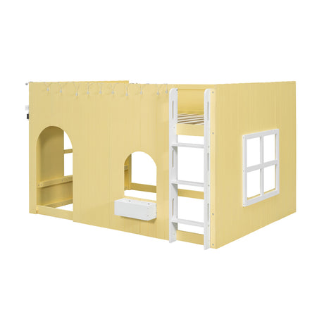 Yellow Full Size Loft Bed | OROA Kids