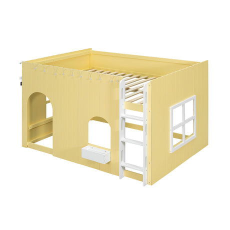 Yellow Full Size Loft Bed | OROA Kids